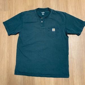 Vintage carhartt forest green pocket tee shirt
